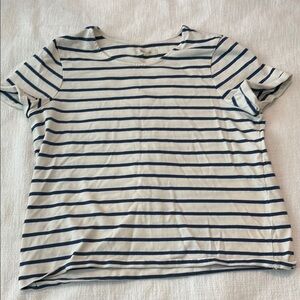 Madewell Blue and White Striped Short Sleeve Tee